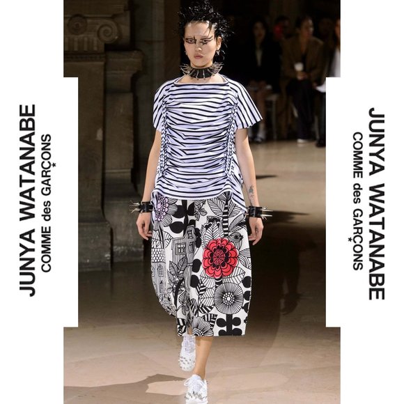 NEW size M 8-10 Junya Watanabe Comme des Garcons Striped Shirt - Picture 1 of 7